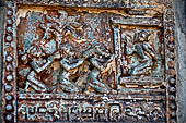 Old Bagan Myanmar. The Mingala Zedi. Well-preserved glazed Jataka plaques. 